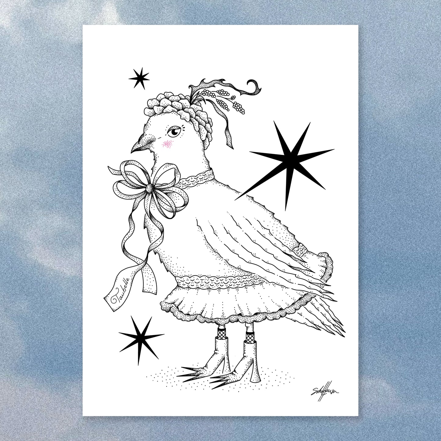 Taubette (die schicke Taube) - Print A5